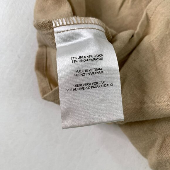 Express Women's Top M Beige Linen Blend Square Neck Tank Top Size M - Picture 4 of 7